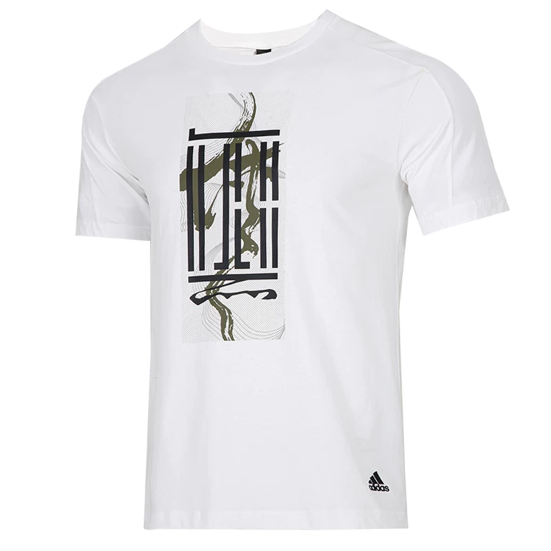 Adidas спортивный костюм для лета, футболка для отдыха, с коротким рукавом, китайский стиль