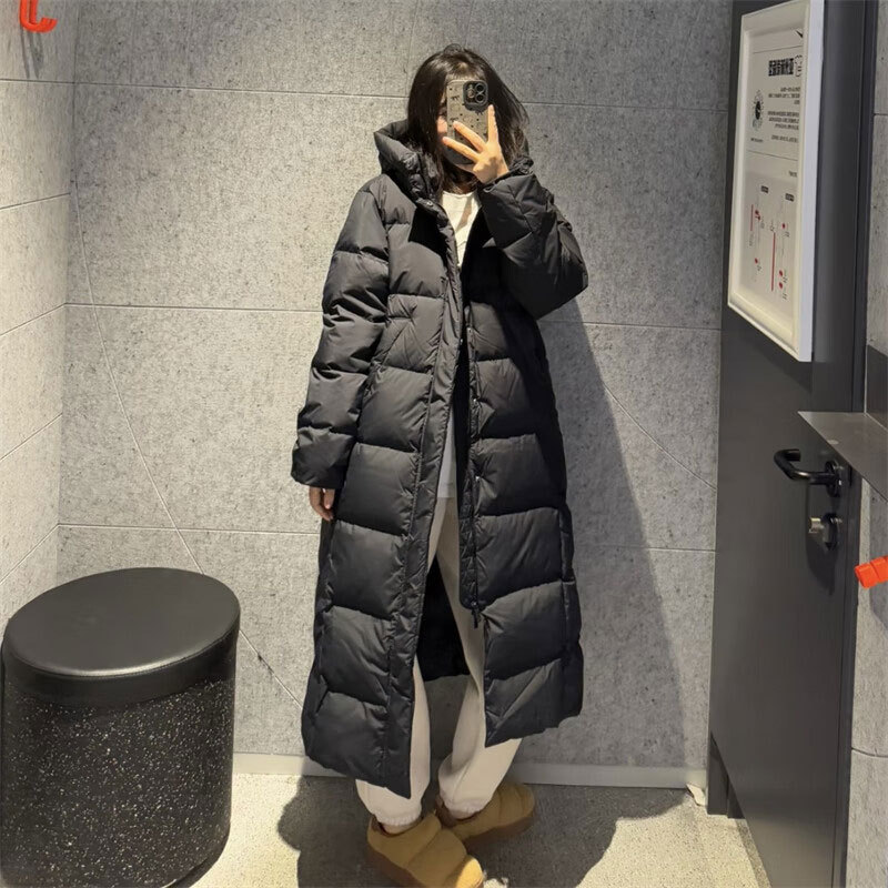 Nike Men's and Women's Black Long Thick down Jacket 26 Summer New Sports Casual Wear Warm Jacket Nike Men's and Women's Black Long Thick down Jacket 26 Summer New Sports Casual Wear Warm Jacket
