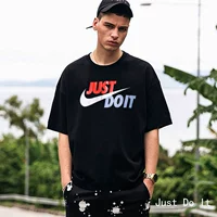 NIKE Nike tay ngắn nam và nữ có móc lớn mùa hè thoáng khí nửa tay áo thun cổ tròn cặp rộng áo thun 846469- - Áo phông thể thao áo thun tanktop nam