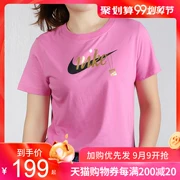 Nike Nike tay ngắn nữ 2019 mùa thu mới thể thao cổ tròn giản dị thoáng khí thể thao nửa tay áo thun CJ7915- - Áo phông thể thao