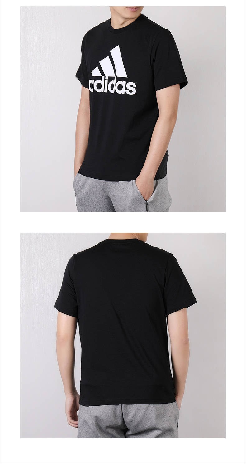 Adidas NEO chính hãng tay ngắn nam 2019 mùa xuân mới cổ tròn thể thao áo thun thoáng khí giản dị DW7911 áo lông vũ nữ