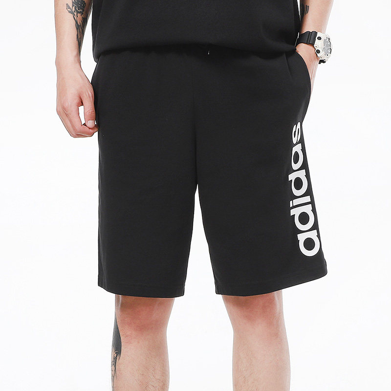 adidas阿迪达斯运动短裤男2021夏季新款透气针织跑步五分裤GK9604