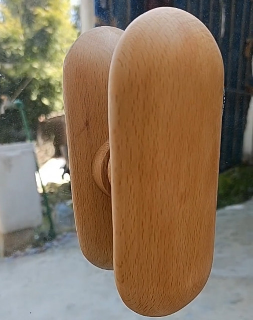 Panel door handle single-hole frameless glass door personality creative sliding door handle handle original solid wood pair room