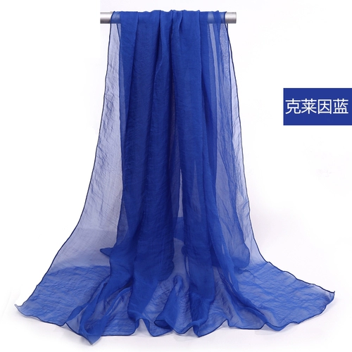 Однотонная пляжная длинная осенняя накидка, демисезонный шифоновый шарф, защита от солнца, пляжный стиль