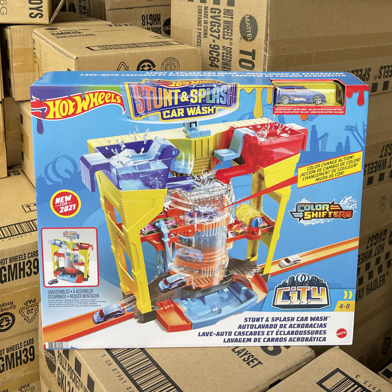 HOTWHEELS WIND FIRE WHEELS COOL DISCOLORATION ALLOY CAR WASH CAR Simulation Puzzle Children Toy Gift GRW37