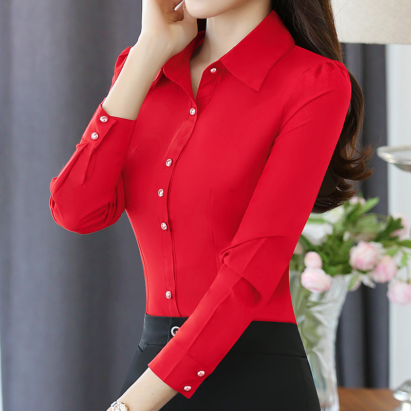 Red Shirt for Women, High-End, Long-Sleeved, Slim-Fit, New Style, Fashionable, Stylish, Mother's Zodiac Year Red Shirt, Elegant Top Red Shirt for Women, High-End, Long-Sleeved, Slim-Fit, New Style, Fashionable, Stylish, Mother's Zodiac Year Red Shirt, Elegant Top