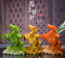 Lucky color-changing tea pet horse ornaments boutique can keep tea table decorations immediately rich tea play tea set tea ceremony accessories