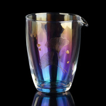 Colorful gold and silver burning light luxury fair cup borosilicate glass uniform cup kung fu tea set tea sea tea maker household public cup