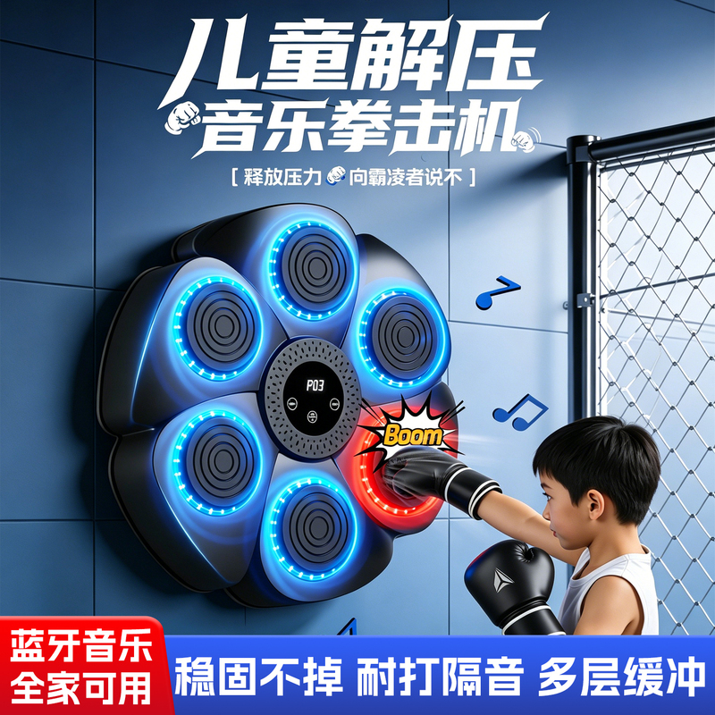 Smart Children's Music Boxing Wall Target Home Boxing Machine Trainer for Adults and Children to Exercise Their Bodies Home Punching Bag Smart Children's Music Boxing Wall Target Home Boxing Machine Trainer for Adults and Children to Exercise Their Bodies Home Punching Bag
