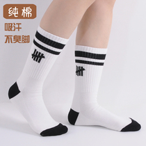 Undefeated socks undefeated five-bar thickened towel bottom spring and autumn high tide brand football stockings