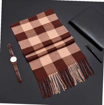 Wei towel boys soil explosion mens high-end gentleman plaid scarf imitation Hundred Autumn Winter to send boyfriend