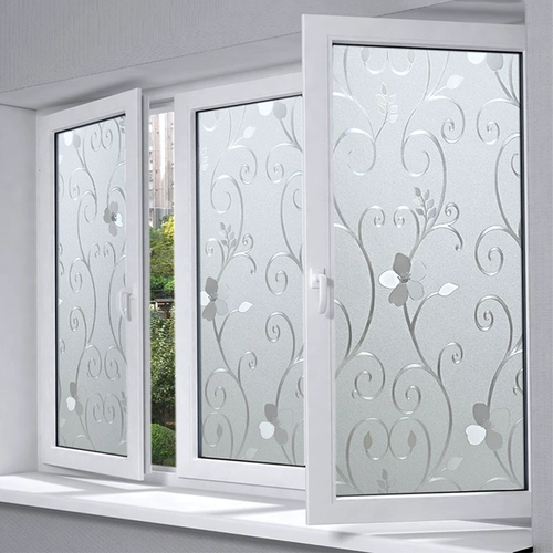 Прозрачная матовая стеклянная самоклеющаяся оконная наклейка