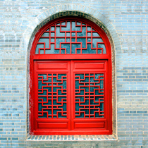 Dongyang wood carving Chinese solid wood imitation ancient door and window flower lattice hollowed-out screen Xuanguan partition suspended ceiling hanging manufacturer direct sales