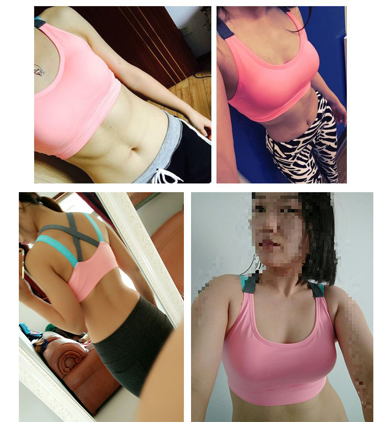 Áo chống sốc thể thao không có vòng thép thể thao yoga vest nữ sinh viên thể dục nhịp điệu chuyên nghiệp chạy đệm áo thun tập gym