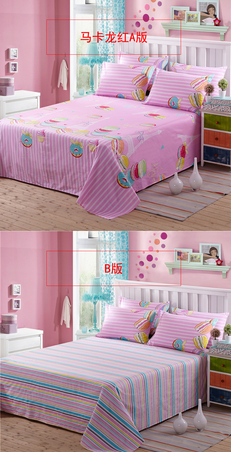 Khăn trải giường bằng vải bông đơn giản chăn bông đơn giường đơn 1,2m1,51,8 mét gối ký túc xá sinh viên - Khăn trải giường ga giường cotton