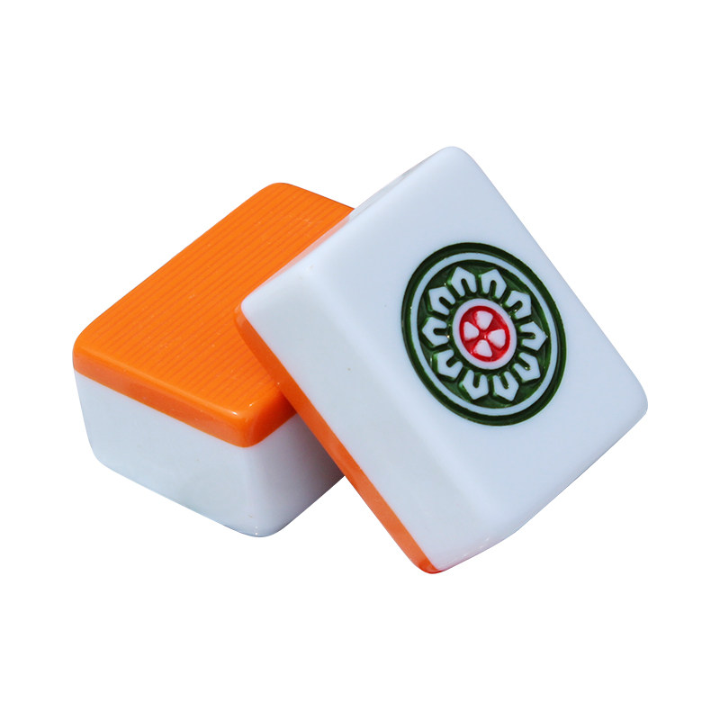 First-class household mahjong tiles large hand-rubbed rich orange 40 42mm38 medium to send leather tablecloth