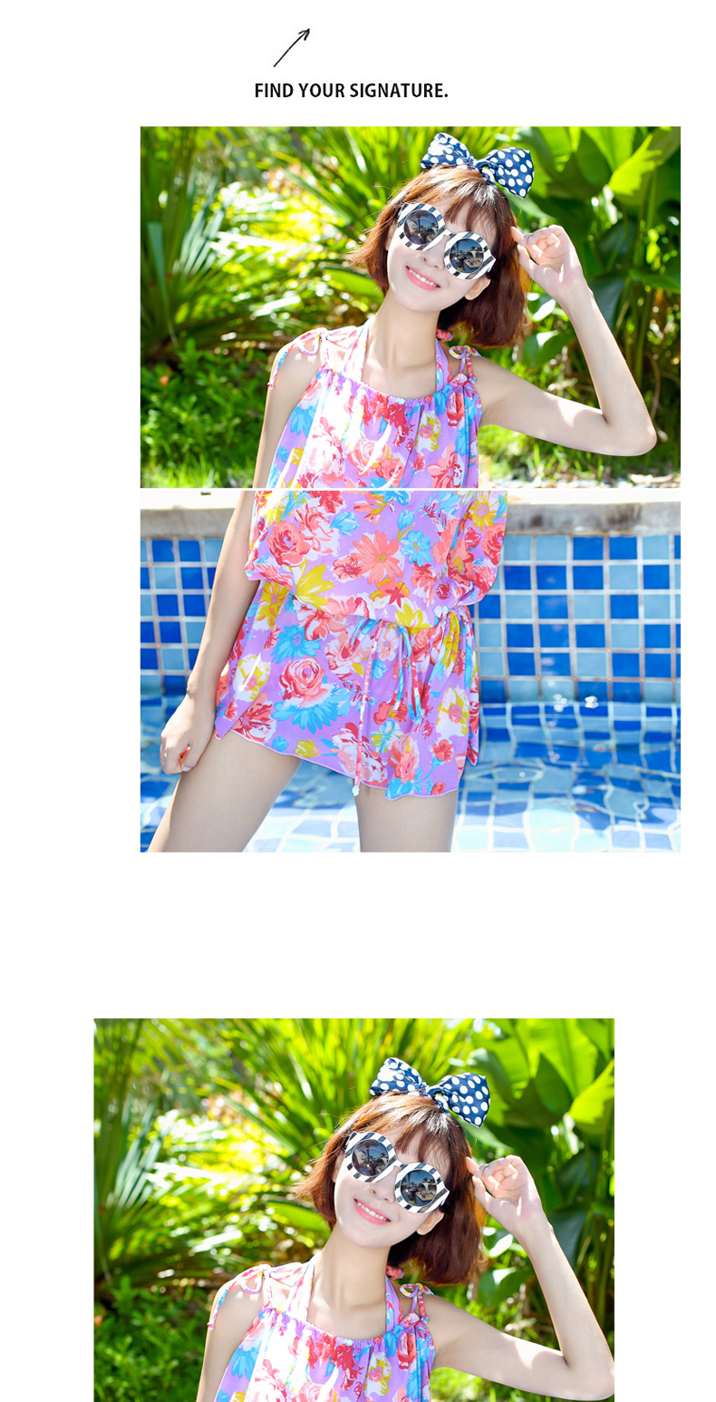 Cặp đôi đồ bơi đi biển quần boxer mới bảo thủ Hàn Quốc ngực nhỏ tụ tập bikini ba mảnh - Vài đồ bơi 	đồ đi biển cặp đôi	
