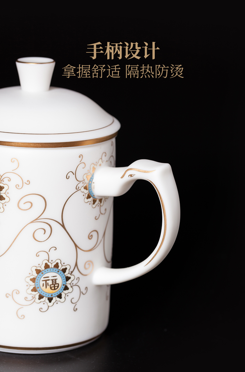 Filtering, individual special ceramic cups with cover office tea cups of tea separation of high - end creative tea set