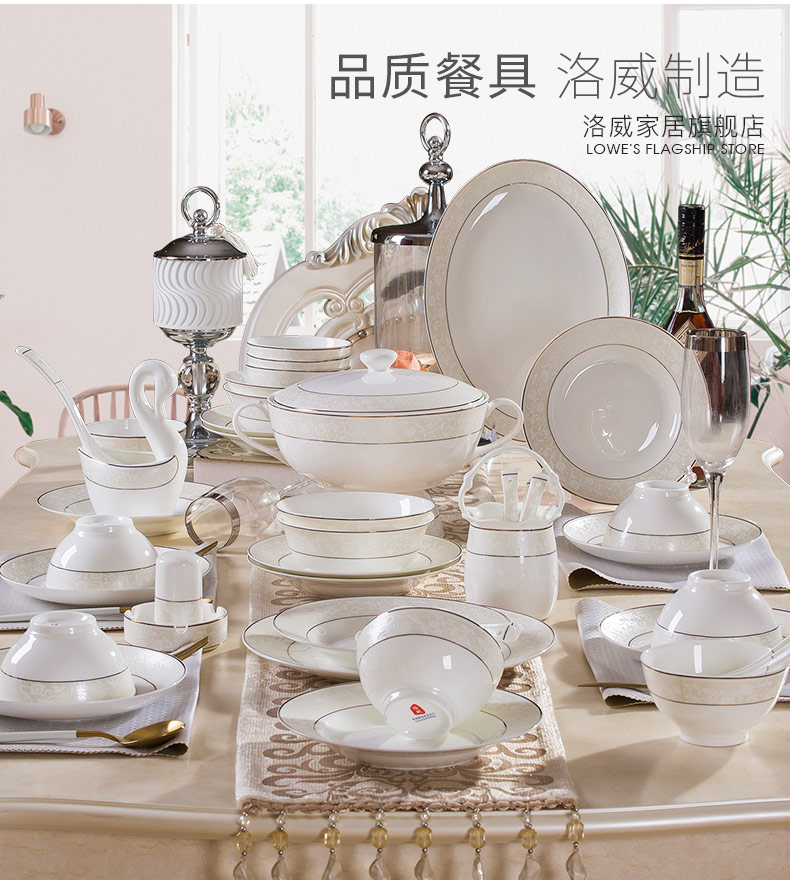 Korean dishes, dishes suit household ceramics to use combination marriage bowl chopsticks gift box jingdezhen ceramic tableware