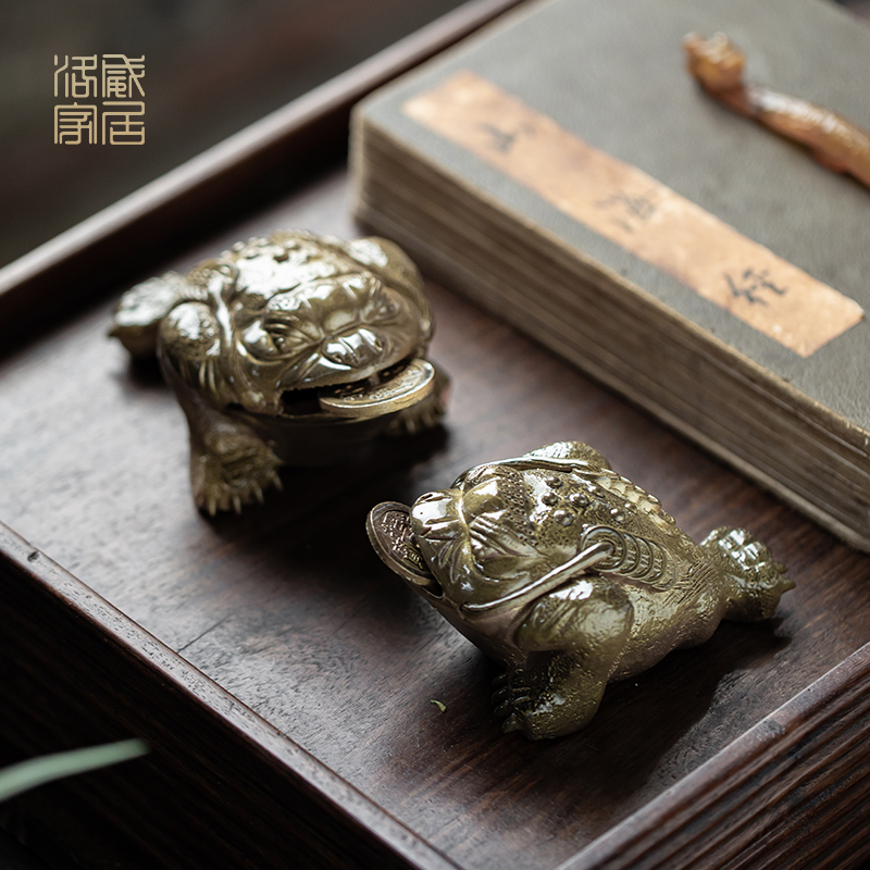 Purple sand tea pets can have three fine toad tea furnishing articles boutique creative accessories tea table color pet toad
