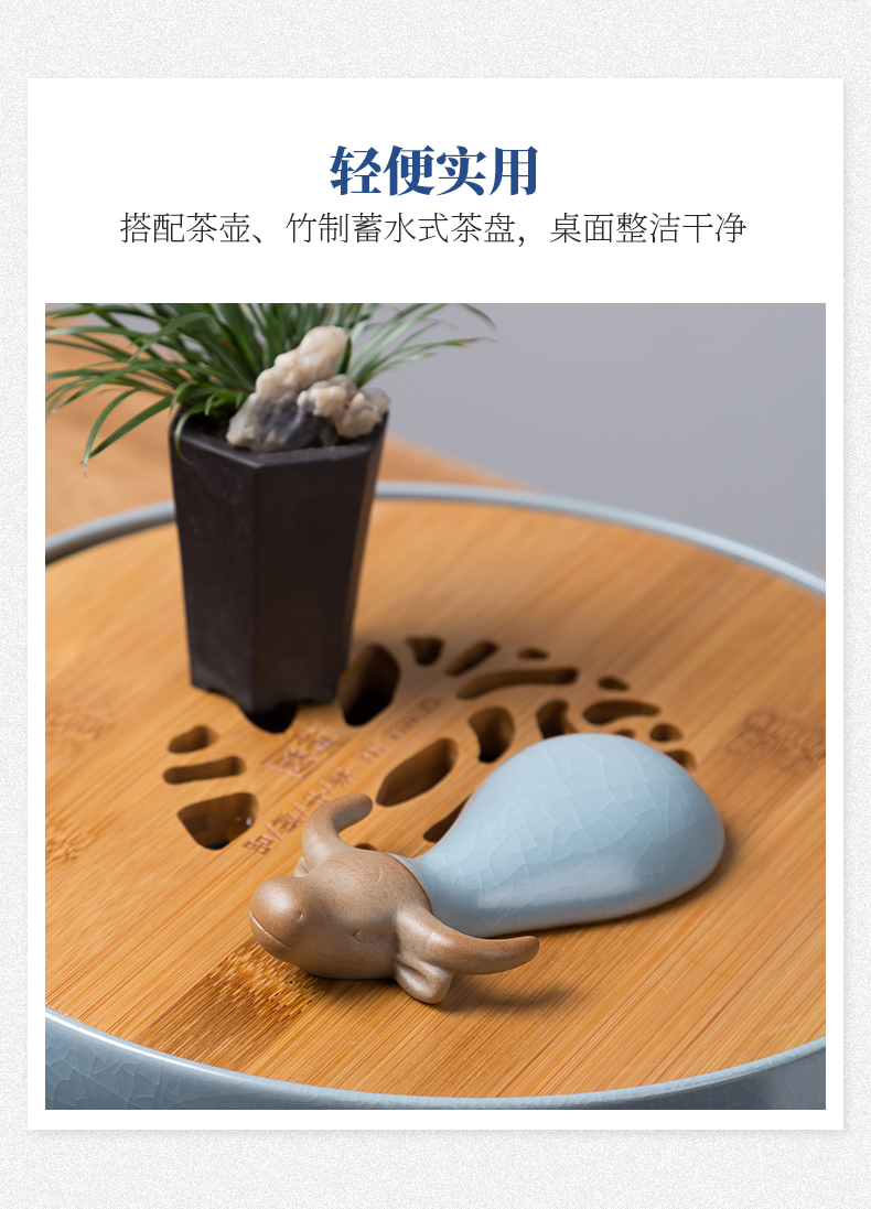 Pet creative ceramics slicing, tea tea to tea tray was mini water buffalo fine decoration tea table pets furnishing articles