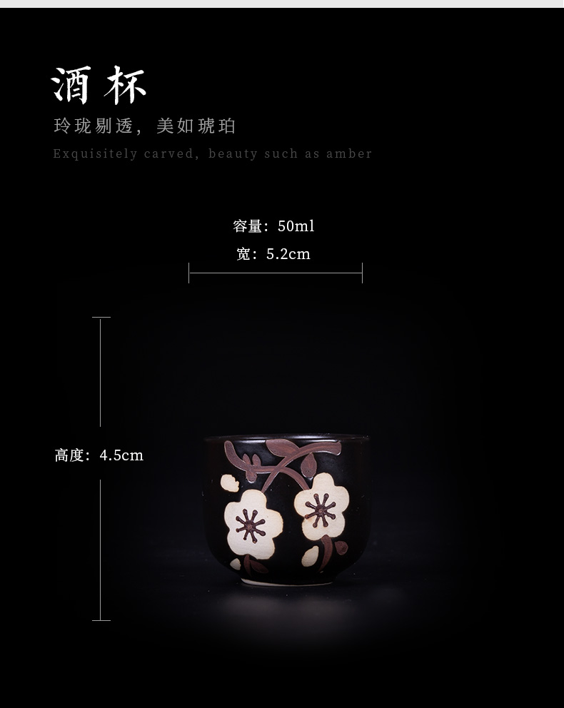 Japanese - style wine suit jingdezhen wine wine drinking rice wine liquor suit the cherry blossom put gift boxes of gifts