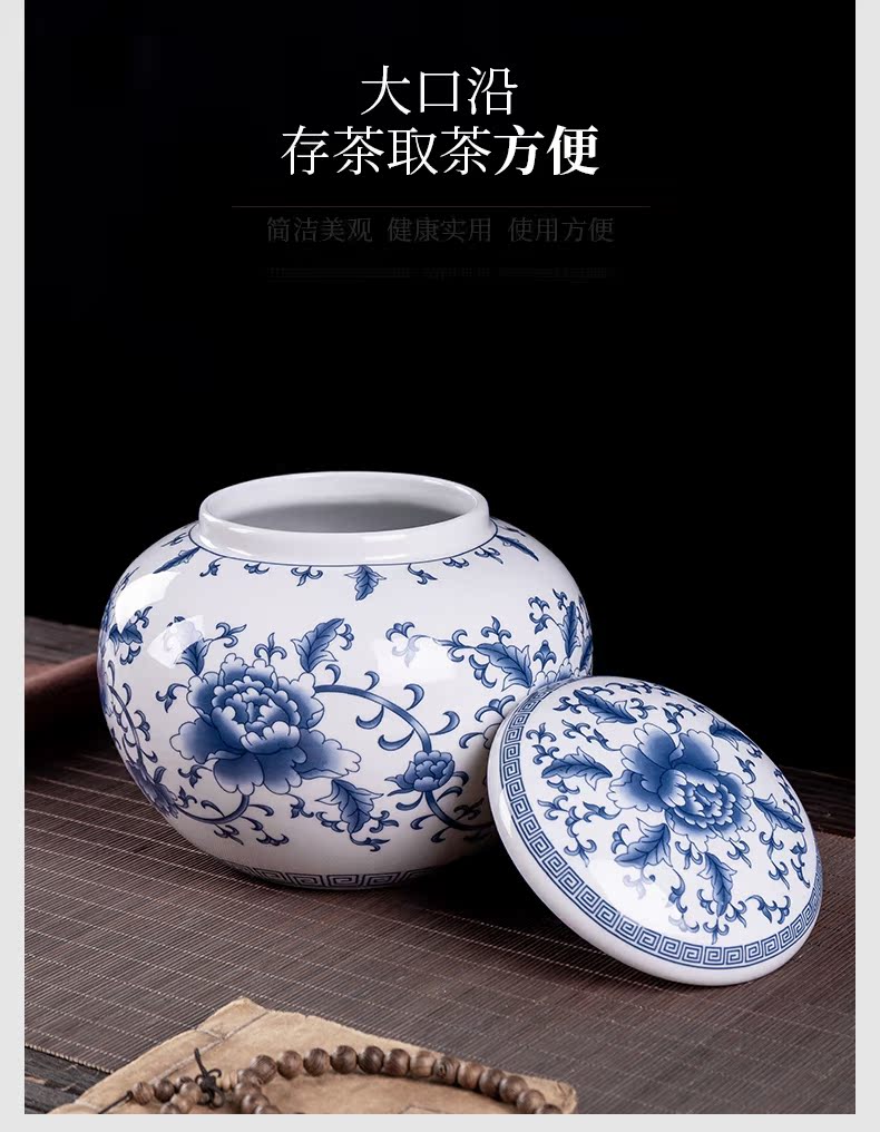 Caddy fixings ceramic seal pot jingdezhen domestic large heavy large pu 'er tea box POTS and POTS