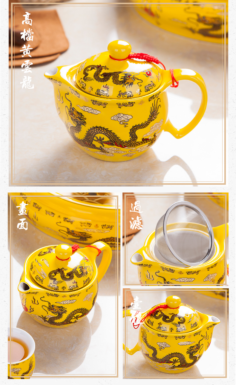 The ceramic teapot double anti hot filter single pot of household drinking water bottle jingdezhen kung fu tea teapot