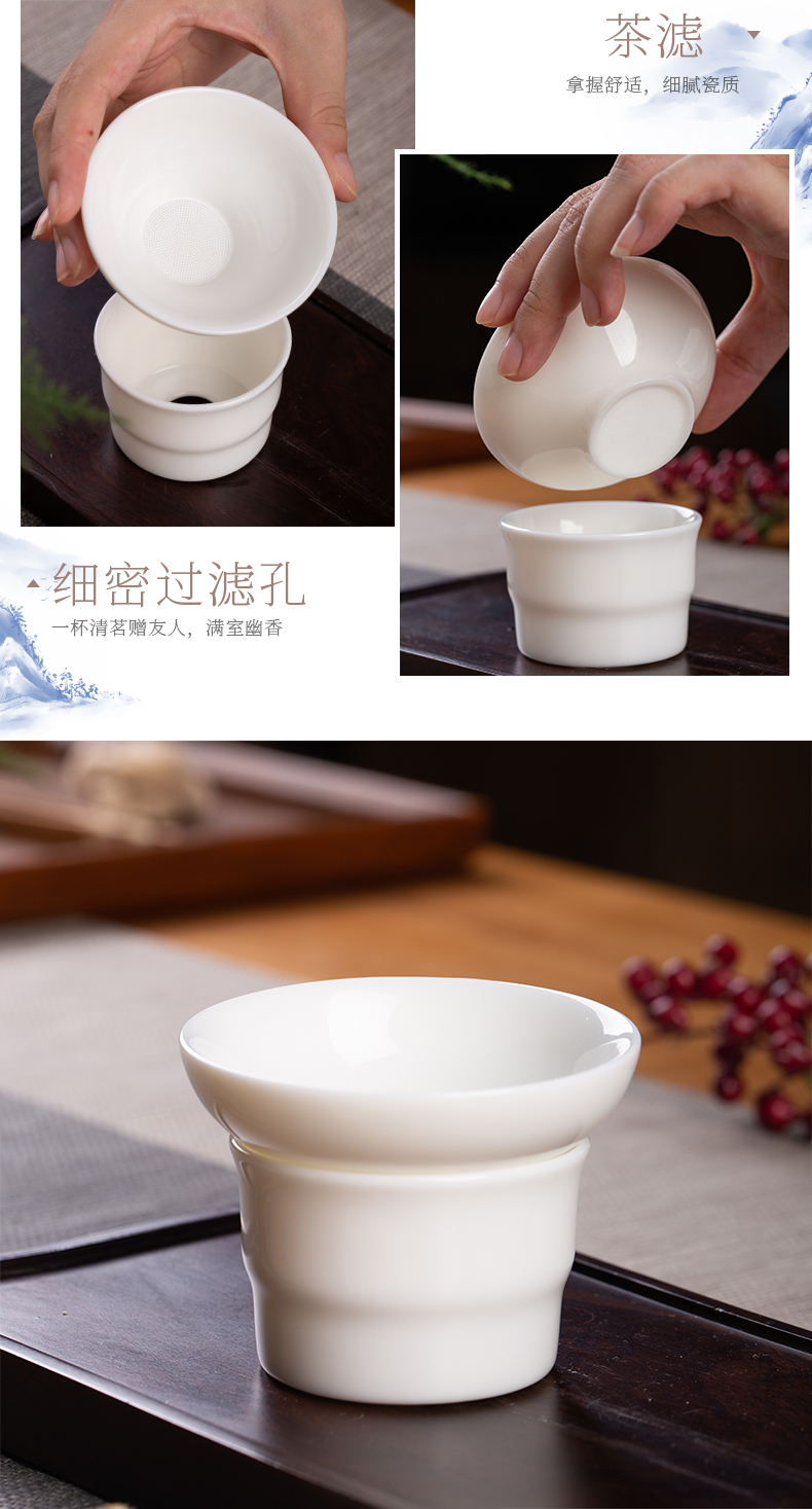 Kung fu tea set suit household jingdezhen ceramic teapot teacup tea office receive a visitor a complete set of gift boxes