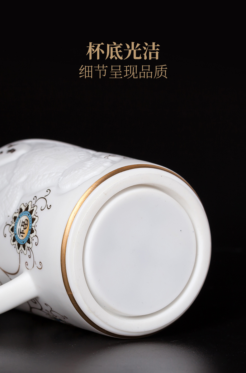 Filtering, individual special ceramic cups with cover office tea cups of tea separation of high - end creative tea set