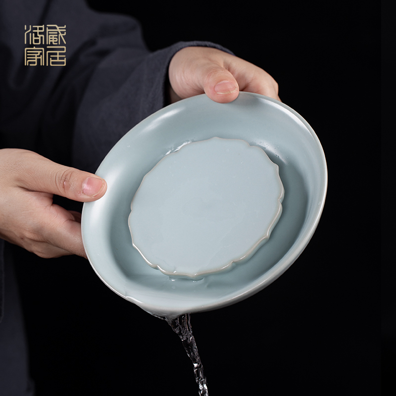 And your up pot pot bearing jingdezhen ceramic tea set accessories kung fu tea pot pad Chinese dry terms trays