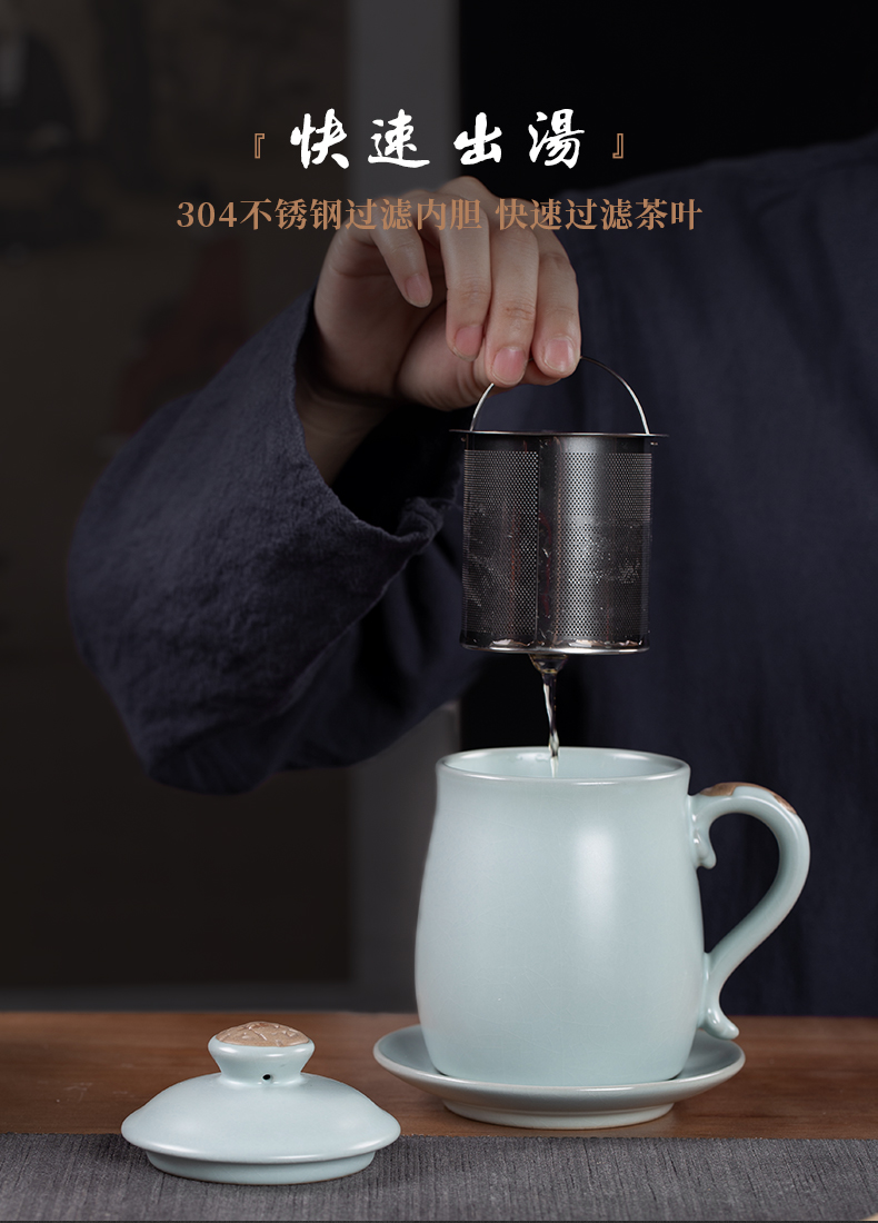, open the slice your up office glass ceramic tea set for its ehrs home office a single large capacity filter tea cup