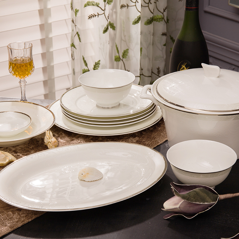 The rule of clearance! The dishes suit European top - grade jingdezhen ceramics tableware suit dishes household ipads plate