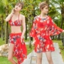 Áo tắm nữ bảo thủ Boxer Bộ bikini gợi cảm Ba mảnh riêng biệt Bụng thon gọn Áo nỉ - Bikinis bộ đồ bơi nữ kín đáo