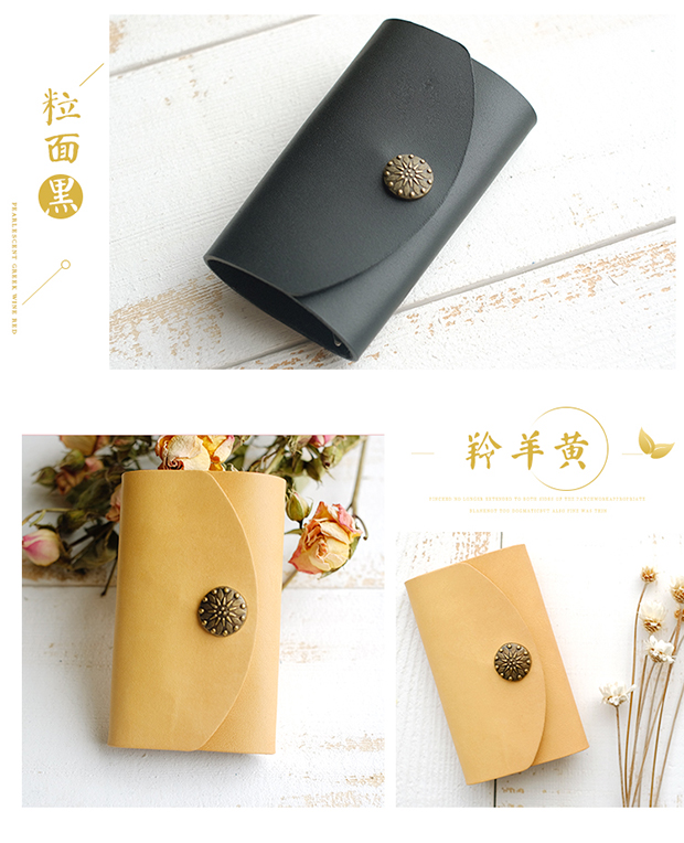 Lớp đầu tiên của da bò dung tích lớn sáng tạo xe da túi chìa khóa nam và nữ nói chung Hàn Quốc đơn giản retro nổi ví móc khóa giá tốt