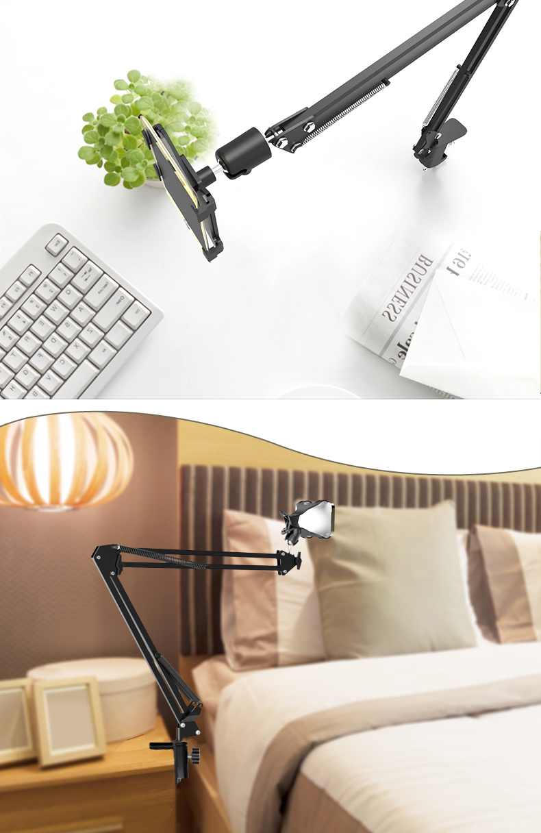 Khung điện thoại di động lười biếng đầu giường máy tính để bàn đa chức năng trực tiếp tạo tác nhân phẳng ipad clip phổ quát giường với trình điều khiển đơn giản dài ký túc xá clip ảnh hỗ trợ selfie khung - Phụ kiện điện thoại di động ốp lưng samsung