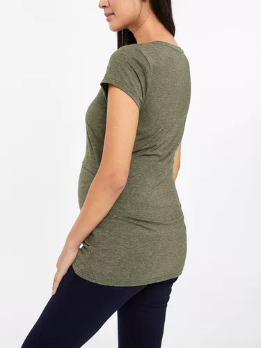 Цветная послеродовая базовая футболка для кормящих грудью для беременных для выхода на улицу, V-образный вырез, европейский стиль, облегающий крой