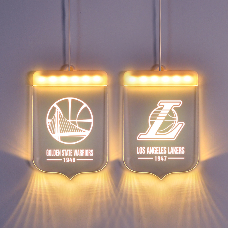 Basketball decoration dorm arranges boys Lakers Warrior Bull Team around souvenirs hanging-drawn hands-on gift