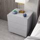 Bedside table simple modern white paint bedroom bedside small cabinet Nordic simple solid wood storage locker package