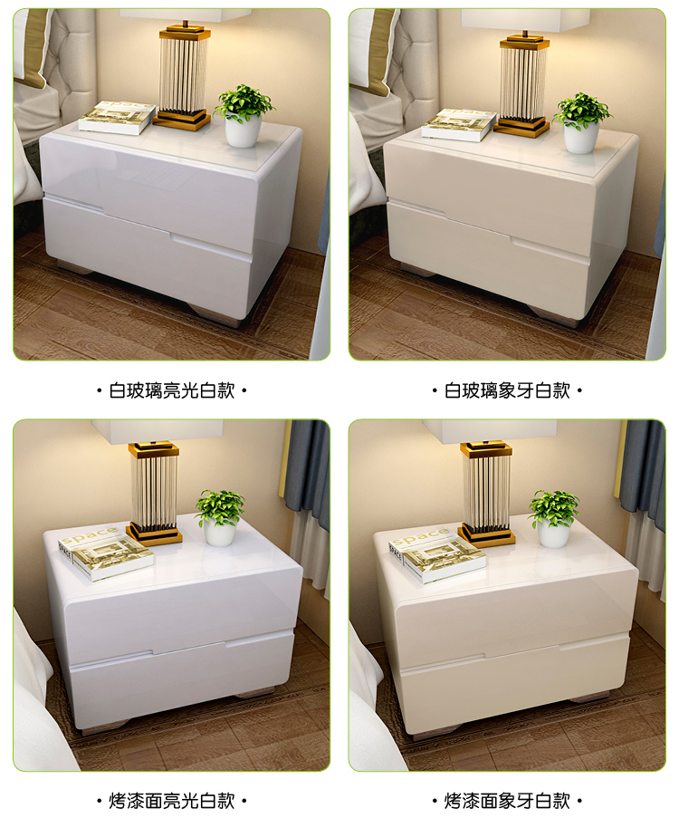 tủ đầu giường hiện đại đầu giường phòng ngủ nhỏ gọn lắp ráp nhỏ tủ lưu trữ trắng lưu trữ bên đặc biệt sẵn sàng - Buồng tủ nhựa 5 tầng