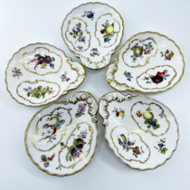 German meissen meissen porcelaine-fruit peint à la main saucer européen de style médiéval luxe de luxe somptueux