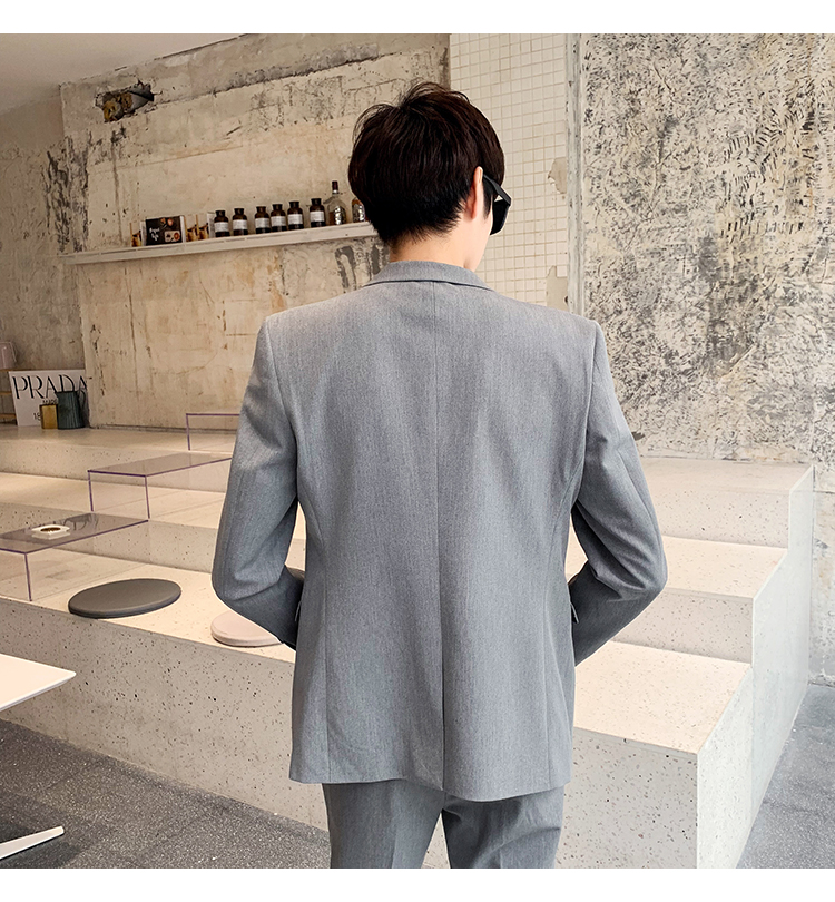 2019 thanh niên mới giản dị phù hợp với màu sắc phù hợp với quần yếm nam kinh doanh giản dị Slim Hàn Quốc nhỏ phù hợp - Suit phù hợp bộ vest nam trẻ trung