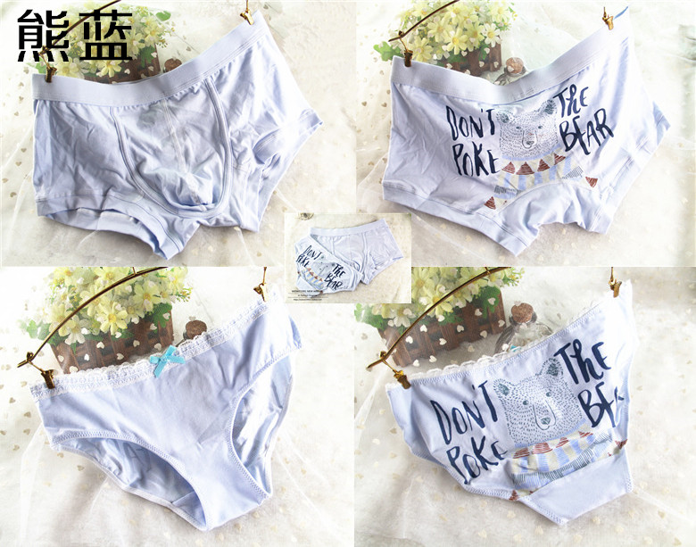 HỒNG Boxer Nam Đồ Lót Cotton Cotton Các Cặp Vợ Chồng Quần của Phụ Nữ Bông Phim Hoạt Hình Quần Lót Quà Tặng Hộp Quà Tặng