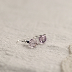 Серьги 北岛来信- 天然紫水晶 s925银耳环 节日礼物