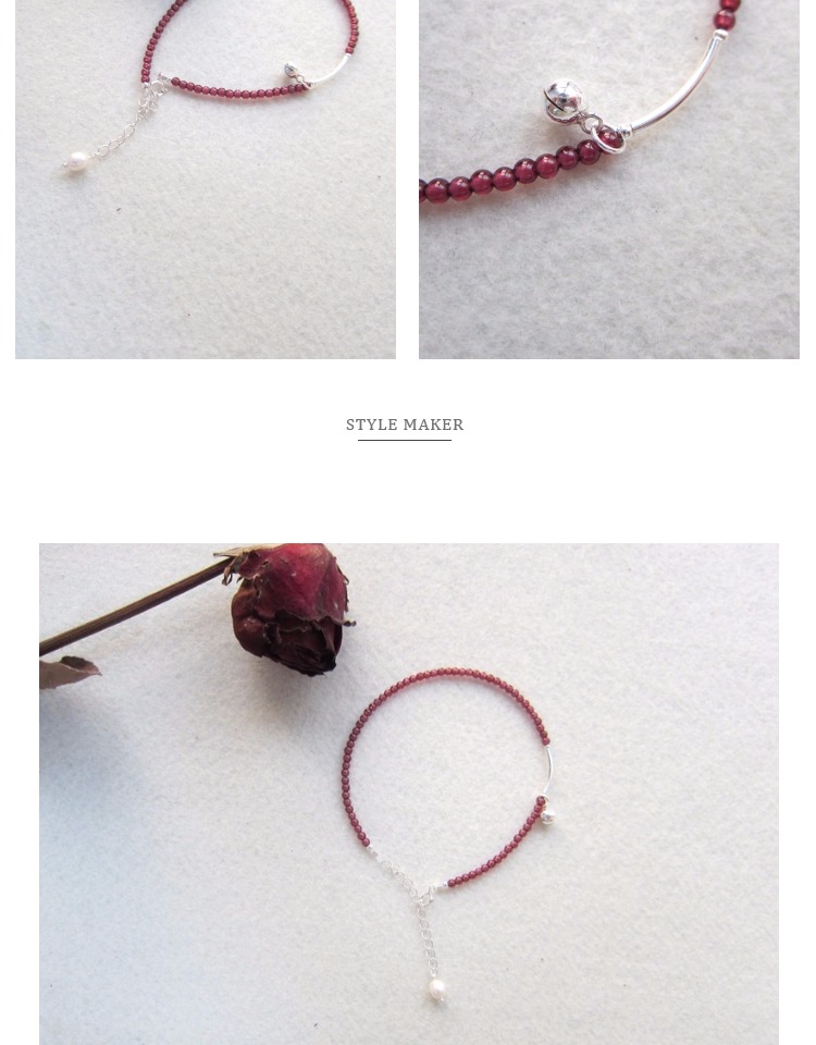 2018 mới vòng chân nữ tính đơn giản garnet thiết kế ban đầu bạn gái sinh viên cổ chuông bạc chuỗi mắt cá chân - Vòng chân những mẫu lắc chân đẹp nhất