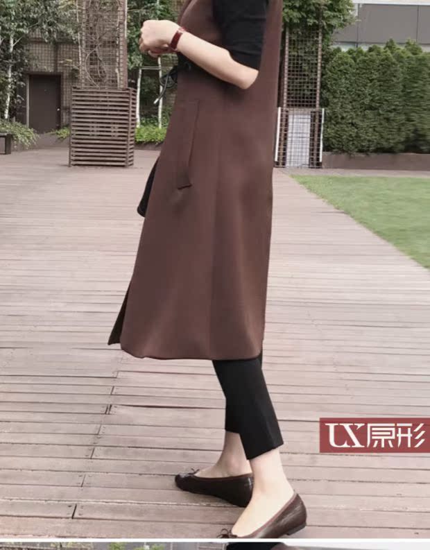 Kiểu dáng ban đầu Váy dài vest nữ Quần áo mùa xuân phiên bản mới của Hàn Quốc là thắt lưng mỏng vest vest - Áo vest quần áo thời trang nữ