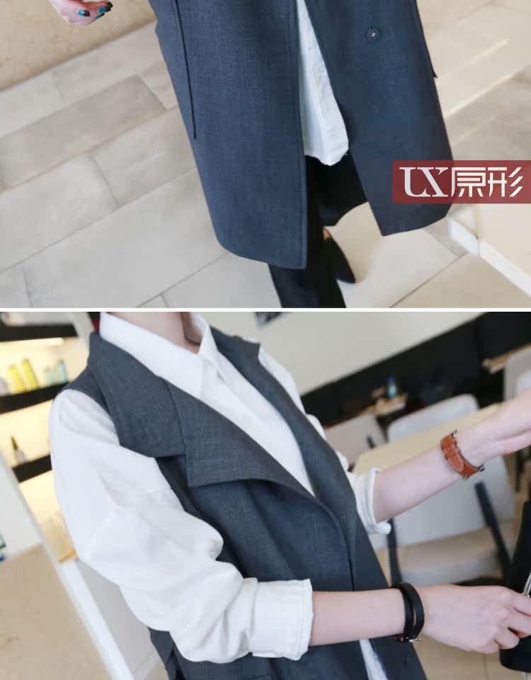 Áo khoác OL cổ gió phù hợp với áo vest nữ 2019 xuân mới vest nữ thời trang hoang dã áo khoác mỏng - Áo vest áo dạ nữ dáng ngắn