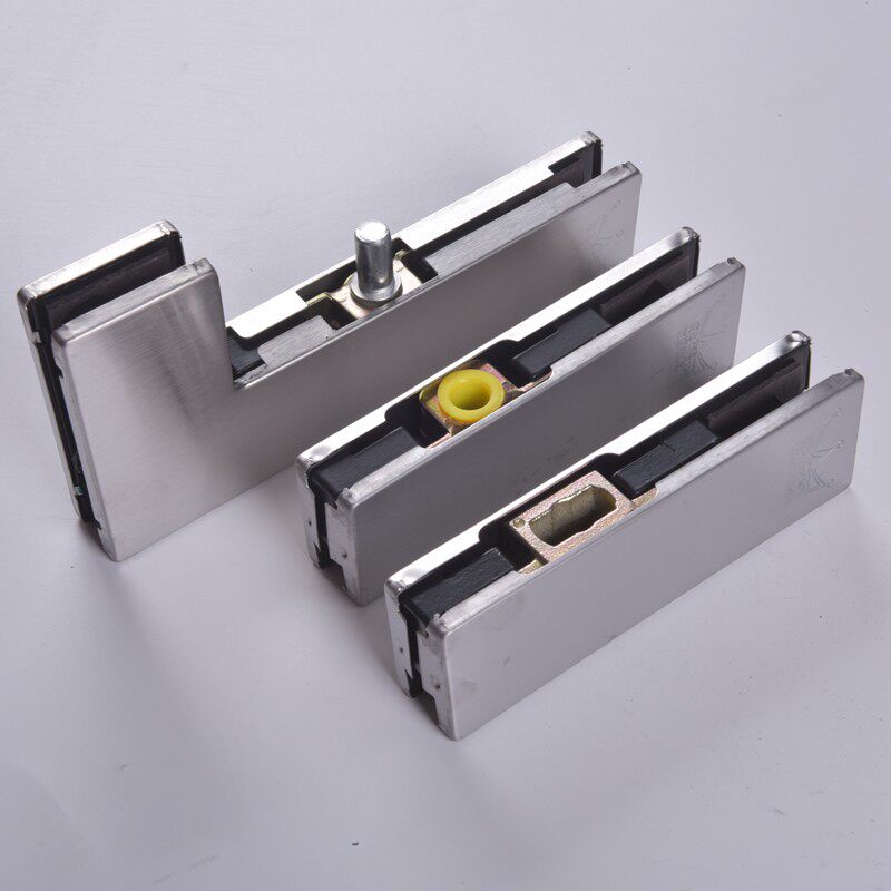 Crown universal glass door clip upper and lower clip frameless floor spring door one-word clip 10-12mm seven-word small clip upper clip