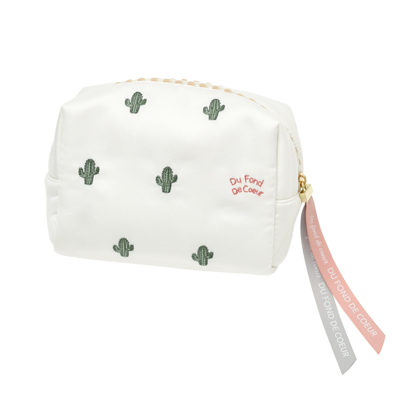 Sweet and cute cactus high-end mesh yarn composite embroidered handbags