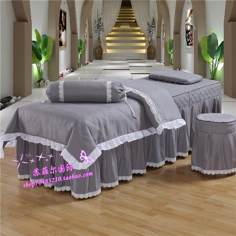 mỹ viện massage bedspread vẻ đẹp dành riêng gia đình bốn có thể được tùy chỉnh đặc biệt cung cấp miễn phí vận chuyển đầu vuông đầu tròn thang - Trang bị tấm ga giường spa đẹp